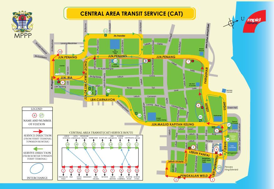 Free George Town heritage tour Bus